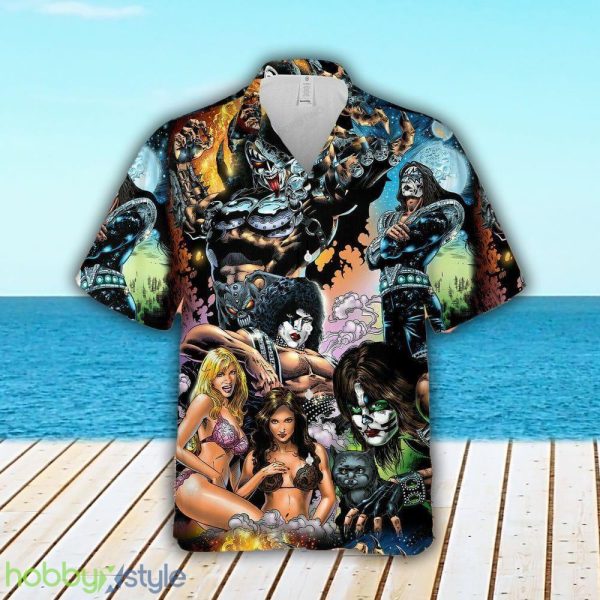 1973 Kiss Summer Unisex Short Sleeve Limited Edition 3D Hawaiian Shirt For Men And Women - 1973 Kiss Summer Unisex Short Sleeve Limited Edition Hawaiian Shirt