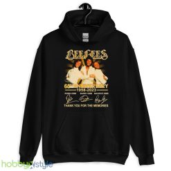 65th Anniversary 1958 2023 Robin Gibb Barry Gibb Maurice Gibb Signature Thank You For The Memories Shirt - 18500 Unisex Heavy Blend Hooded Sweatshirt