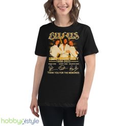 65th Anniversary 1958 2023 Robin Gibb Barry Gibb Maurice Gibb Signature Thank You For The Memories Shirt - 6400 Women's Relaxed Short Sleeve Jersey Tee