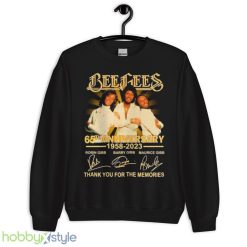 65th Anniversary 1958 2023 Robin Gibb Barry Gibb Maurice Gibb Signature Thank You For The Memories Shirt - 18000 Unisex Heavy Blend Crewneck Sweatshirt