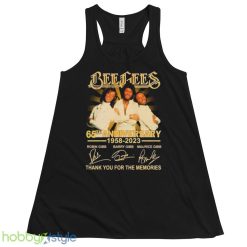 65th Anniversary 1958 2023 Robin Gibb Barry Gibb Maurice Gibb Signature Thank You For The Memories Shirt - 8800 Women's Flowy Racerback Tank