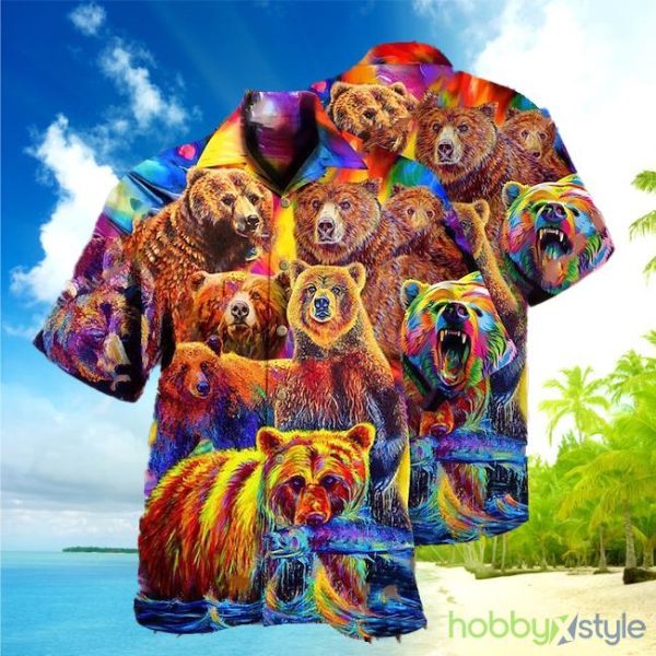 Animal Bear Graphic Prints Turndown Holiday Print Soft Hawaiian Shirt For Men And Women - Animal Bear Graphic Prints Turndown Holiday Print Soft Hawaiian Shirt For Men And Women