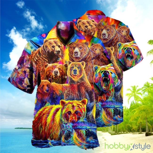 Animal Bear Graphic Prints Turndown Holiday Print Soft Hawaiian Shirt For Men And Women - Animal Bear Graphic Prints Turndown Holiday Print Soft Hawaiian Shirt For Men And Women