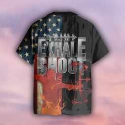 Archery American Flag Hawaiian Shirt Aim Exhale Shoot Aloha Shirt For Men Women Archery Lovers Patriots 4th Of July - 080523-193527