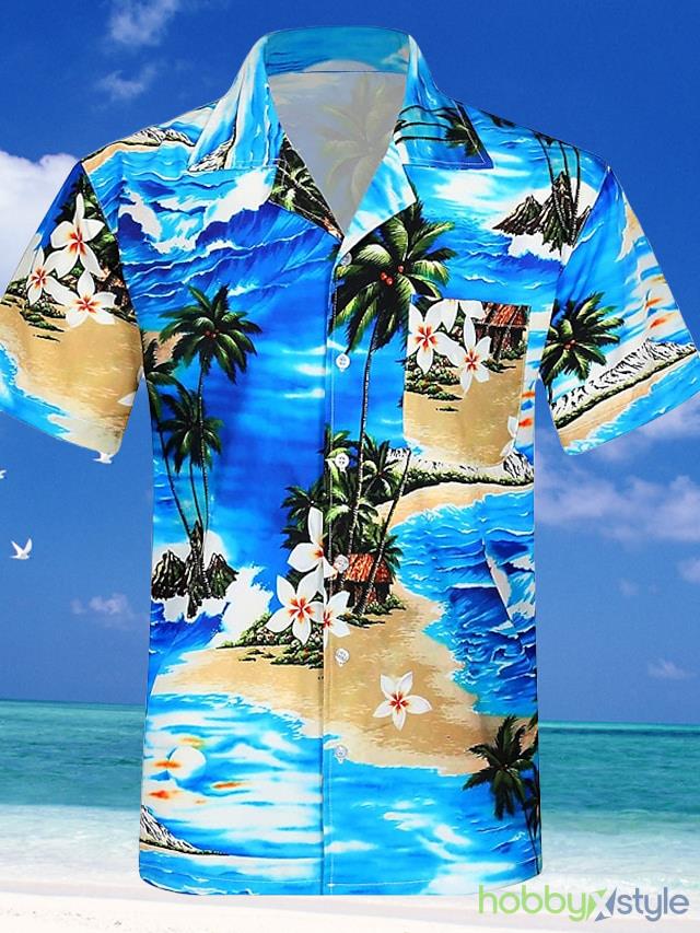 Camp Collar Shirt Graphic Coconut Tree Turndown Holiday Fashion Hawaiian Shirt For Men And Women - Camp Collar Shirt Graphic Coconut Tree Turndown Holiday Fashion Hawaiian Shirt For Men And Women