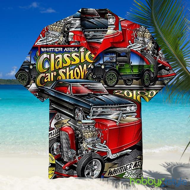 Car Graphic Prints Vintage Turndown Khaki Holiday Print Soft Hawaiian Shirt For Men And Women - Car Graphic Prints Vintage Turndown Khaki Holiday Print Soft Hawaiian Shirt For Men And Women