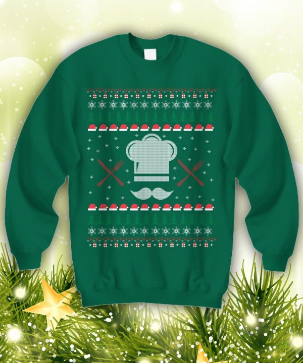 CHEF Ugly Toque Ugly Xmas Holiday Sweatshirt Culinary Christmas Gift for any Holiday Cook Caterer Restaurant Baker Foodie - 260523-085241