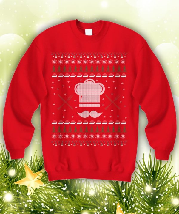 CHEF Ugly Toque Ugly Xmas Holiday Sweatshirt Culinary Christmas Gift for any Holiday Cook Caterer Restaurant Baker Foodie - 260523-085243