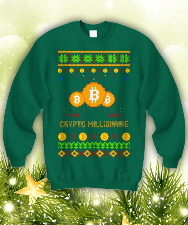 Crypto Ugly Holiday Sweatshirt Christmas Gift Festive altcoin 4th quarter bull market bullish jumper money investing - 260523-085532
