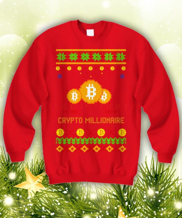 Crypto Ugly Holiday Sweatshirt Christmas Gift Festive altcoin 4th quarter bull market bullish jumper money investing - 260523-085535