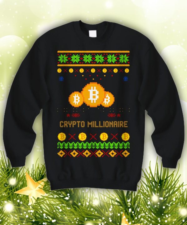 Crypto Ugly Holiday Sweatshirt Christmas Gift Festive altcoin 4th quarter bull market bullish jumper money investing - 260523-085530
