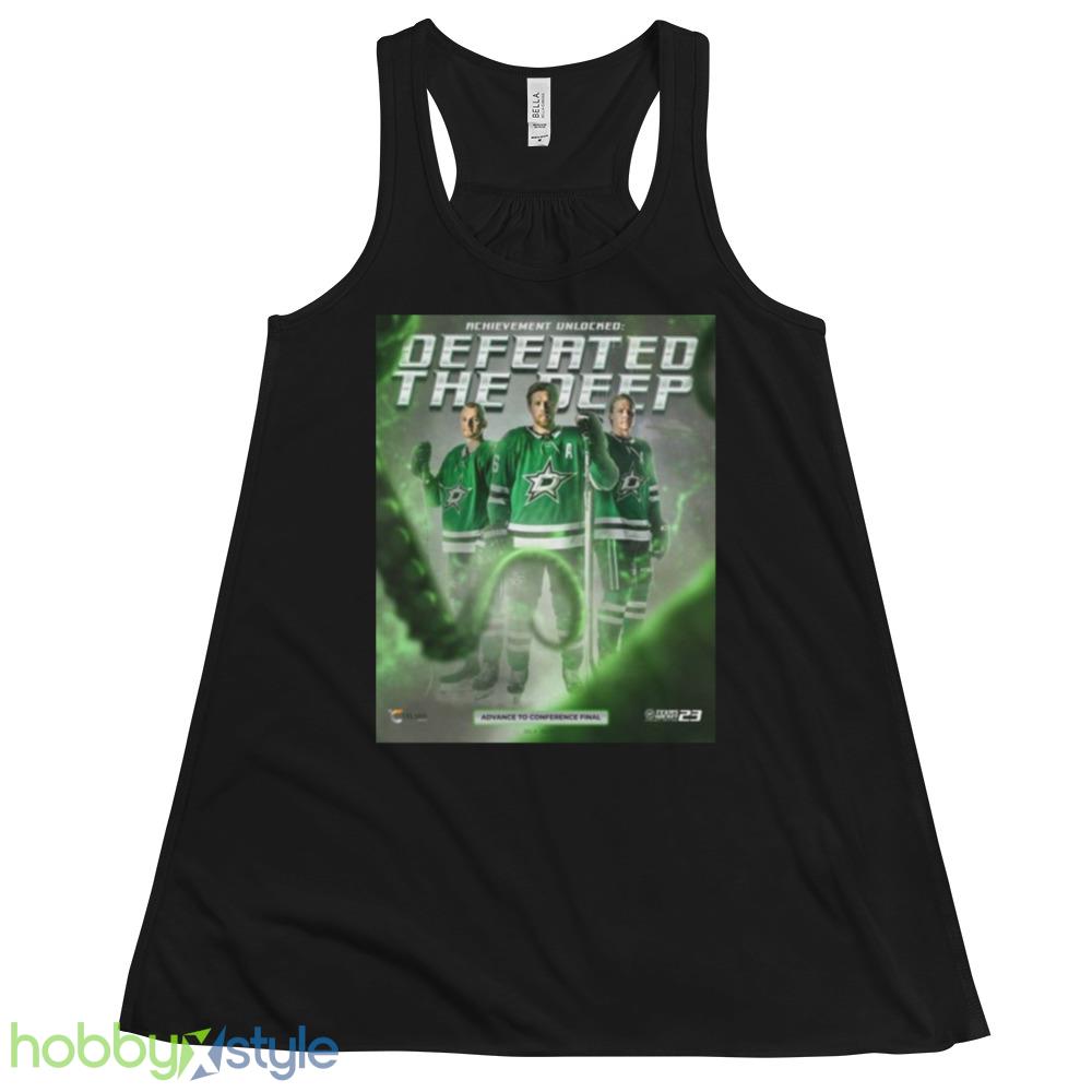 dallas-stars-achievement-unlocked-defeated-the-deep-shirt-3.jpeg Dallas Stars Achievement Unlocked Defeated The Deep Shirt - 8800 Women's Flowy Racerback Tank