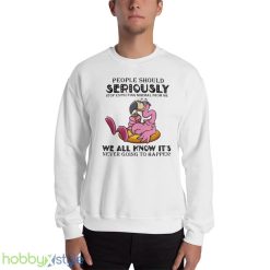 Flamingo Stop Asking Why I’m Crazy Shirt Summer Birthday Gift for Best Friend - 18000 Unisex Heavy Blend Crewneck Sweatshirt