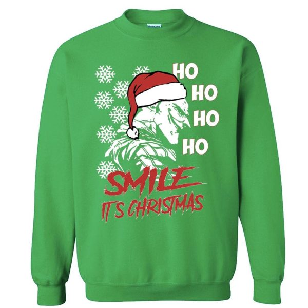 HO HO HO Joker Smile its christmas Ugly Funny why so serious joker secret Santa gift Unisex holiday festive sweatshirt - 260523-090800