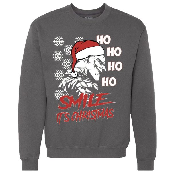 HO HO HO Joker Smile its christmas Ugly Funny why so serious joker secret Santa gift Unisex holiday festive sweatshirt - 260523-090801