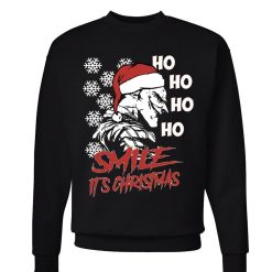 HO HO HO Joker Smile its christmas Ugly Funny why so serious joker secret Santa gift Unisex holiday festive sweatshirt - 260523-090759