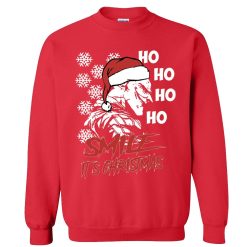 HO HO HO Joker Smile its christmas Ugly Funny why so serious joker secret Santa gift Unisex holiday festive sweatshirt - 260523-090803