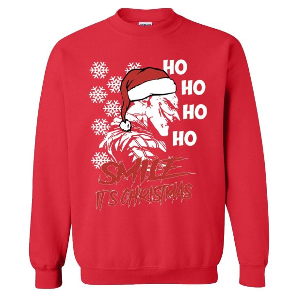 HO HO HO Joker Smile its christmas Ugly Funny why so serious joker secret Santa gift Unisex holiday festive sweatshirt - 260523-090803