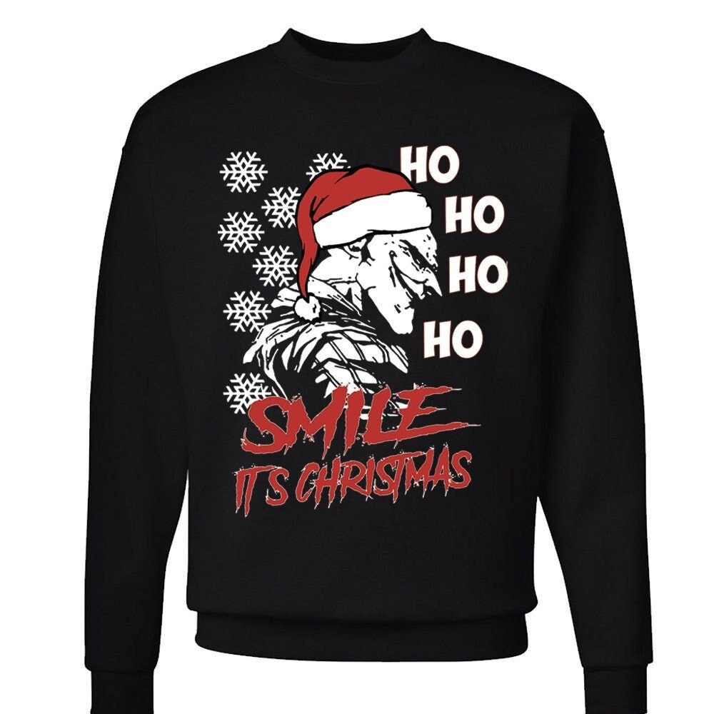 HO HO HO Joker Smile its christmas Ugly Funny why so serious joker secret Santa gift Unisex holiday festive sweatshirt - 260523-090759