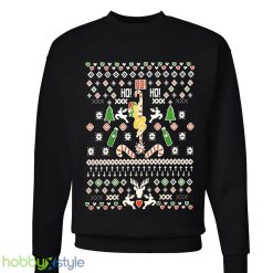 Ho Ho Ho Pole Dancer Ugly Santa girl xmas party pole workout Unisex Crewneck Sweatshirt - Ho Ho Ho Pole Dancer Ugly Christmas Sweater Santa girl xmas party pole workout Unisex Crewneck Sweatshirt_1