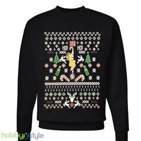 Ho Ho Ho Pole Dancer Ugly Santa girl xmas party pole workout Unisex Crewneck Sweatshirt - Ho Ho Ho Pole Dancer Ugly Christmas Sweater Santa girl xmas party pole workout Unisex Crewneck Sweatshirt_5