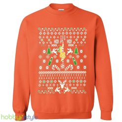 Ho Ho Ho Pole Dancer Ugly Santa girl xmas party pole workout Unisex Crewneck Sweatshirt - Ho Ho Ho Pole Dancer Ugly Christmas Sweater Santa girl xmas party pole workout Unisex Crewneck Sweatshirt_5