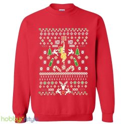 Ho Ho Ho Pole Dancer Ugly Santa girl xmas party pole workout Unisex Crewneck Sweatshirt - Ho Ho Ho Pole Dancer Ugly Christmas Sweater Santa girl xmas party pole workout Unisex Crewneck Sweatshirt_6