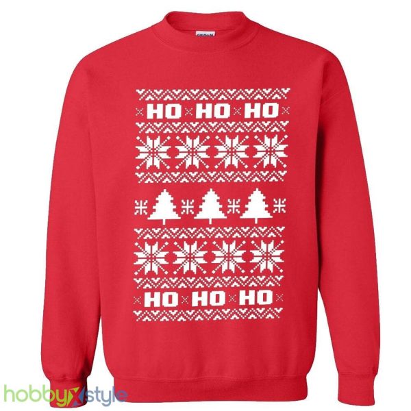 Ho Ho Ho Ugly Santa xmas party holidays festive Unisex Crewneck Sweatshirt - Ho Ho Ho Ugly Christmas Sweater Santa xmas party holidays festive Unisex Crewneck Sweatshirt_1