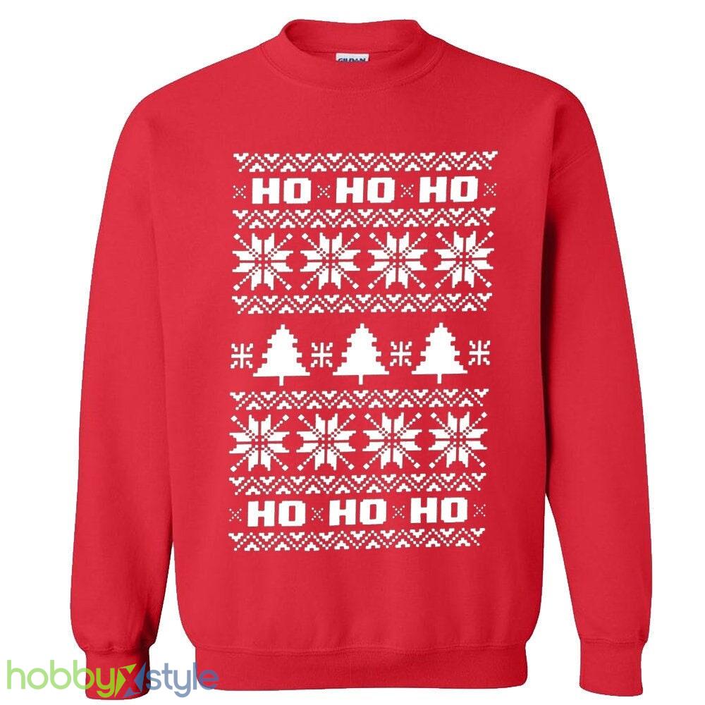 Ho Ho Ho Ugly Santa xmas party holidays festive Unisex Crewneck Sweatshirt - Ho Ho Ho Ugly Christmas Sweater Santa xmas party holidays festive Unisex Crewneck Sweatshirt_1