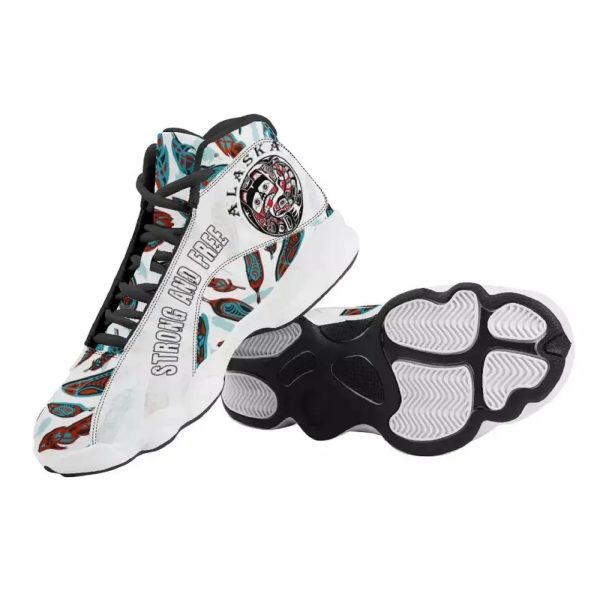 Houston Alaska Native American Indian Grizzly Bear With Tlingit Feathers Design Mens Sneakers Customized New Fashion Sport Shoes Air Jordan Shoes For Men And Women - 160523-164218