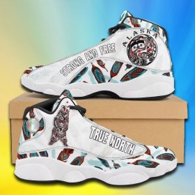 Houston Alaska Native American Indian Grizzly Bear With Tlingit Feathers Design Mens Sneakers Customized New Fashion Sport Shoes Air Jordan Shoes For Men And Women - 160523-164222