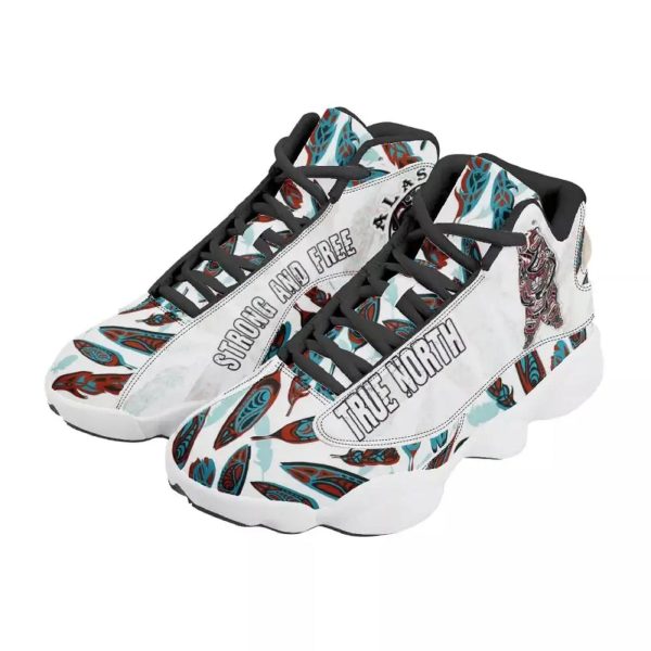 Houston Alaska Native American Indian Grizzly Bear With Tlingit Feathers Design Mens Sneakers Customized New Fashion Sport Shoes Air Jordan Shoes For Men And Women - 160523-164225