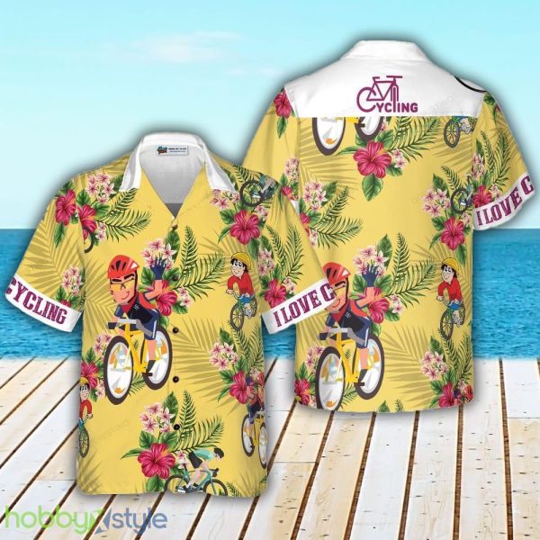 I Love Cycling Awesome 3D Hawaiian Shirt For Men And Women - I Love Cycling Awesome Hawaiian Shirt