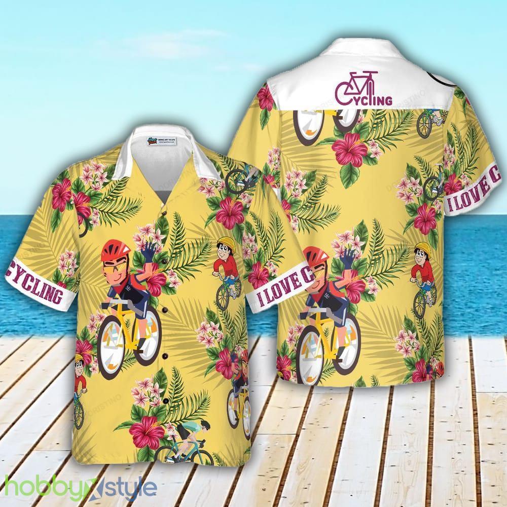 I Love Cycling Awesome 3D Hawaiian Shirt For Men And Women - I Love Cycling Awesome Hawaiian Shirt