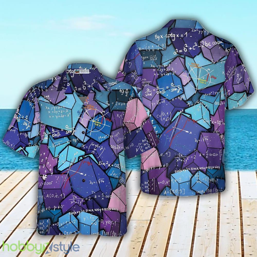 I Love Math Digital Pattern Awesome 3D Hawaiian Shirt For Men And Women - I Love Math Digital Pattern Awesome Hawaiian Shirt
