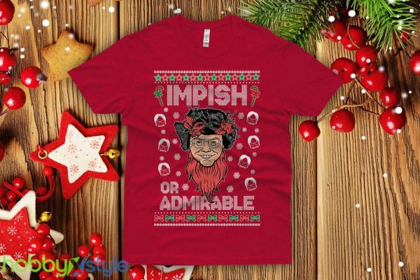 Impish Or Admirable Dwight Schrute Ugly Christmas Sweatshirt funny Christmas office party unisex crew - Impish Or Admirable Dwight Schrute Ugly Christmas T-shirt funny Christmas office party unisex crew Premium Shirt_5
