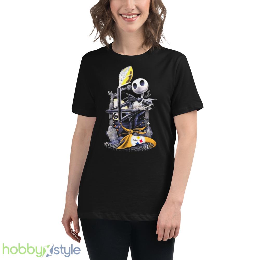 jack-skellington-pittsburgh-steelers-2023-shirt-2.jpeg Jack Skellington Pittsburgh Steelers 2023 Shirt - 6400 Women's Relaxed Short Sleeve Jersey Tee