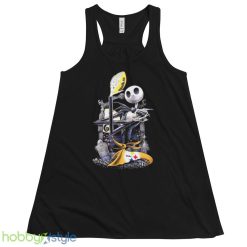 Jack Skellington Pittsburgh Steelers 2023 Shirt - 8800 Women's Flowy Racerback Tank