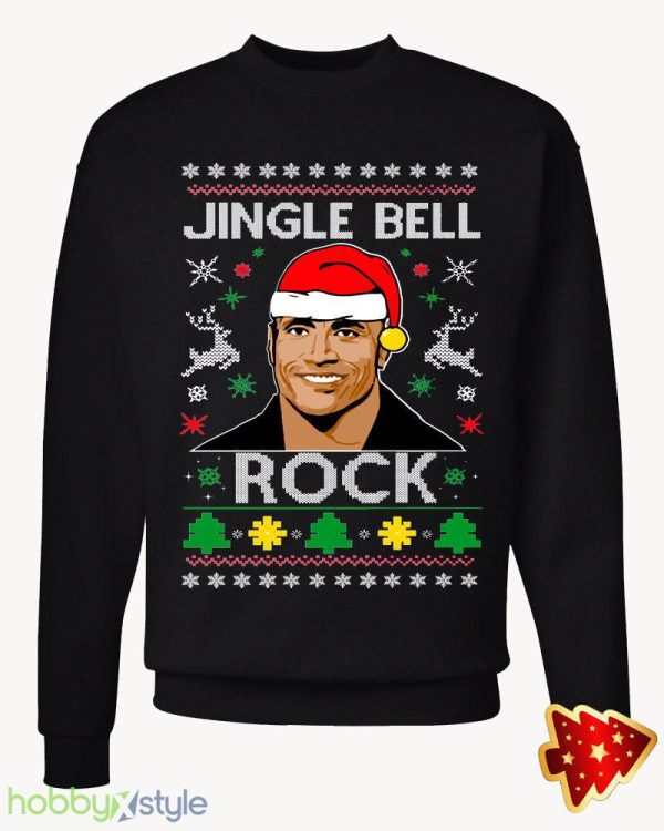 Jingle Bell Rock Ugly Funny santa Johnson Holiday the best Xmas Party Crewneck sweatshirt - Jingle Bell Rock Ugly Christmas Sweater Funny santa Johnson Holiday the best Xmas Party Crewneck sweatshirt_1