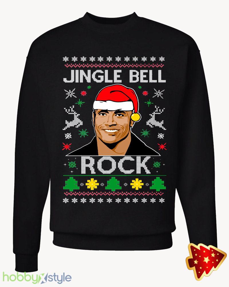 Jingle Bell Rock Ugly Funny santa Johnson Holiday the best Xmas Party Crewneck sweatshirt - Jingle Bell Rock Ugly Christmas Sweater Funny santa Johnson Holiday the best Xmas Party Crewneck sweatshirt_1