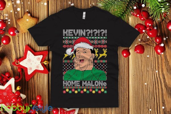 Kevin Home Malone Ugly Christmas Sweatshirt Funny office show Christmas santa party shirt men's the unisex - Kevin Home Malone Ugly Christmas T-shirt Funny office show Christmas santa party shirt men's the unisex next level crew_4