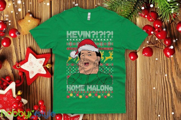 Kevin Home Malone Ugly Christmas Sweatshirt Funny office show Christmas santa party shirt men's the unisex - Kevin Home Malone Ugly Christmas T-shirt Funny office show Christmas santa party shirt men's the unisex next level crew_5