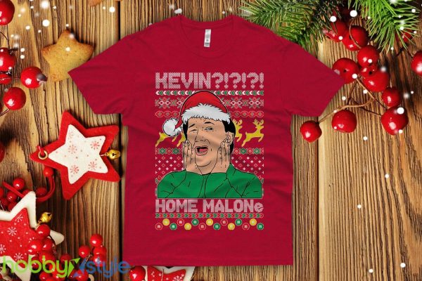 Kevin Home Malone Ugly Christmas Sweatshirt Funny office show Christmas santa party shirt men's the unisex - Kevin Home Malone Ugly Christmas T-shirt Funny office show Christmas santa party shirt men's the unisex next level crew_1