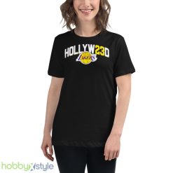 Los Angeles Lakers LeBron James Hollyw23d shirt - 6400 Women's Relaxed Short Sleeve Jersey Tee