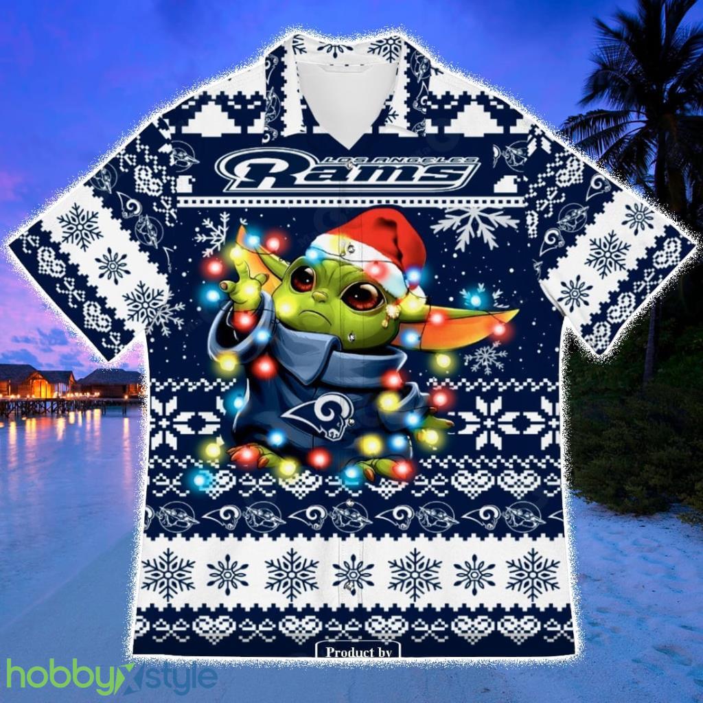 Los Angeles Rams Baby Yoda Star Wars Sports Football American Hawaiian Shirt - Los Angeles Rams Baby Yoda Star Wars Sports Football American Hawaiian Shirt