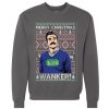 Merry Christmas Wanker Ugly Funny Couch Ted Inspired Soccer team BELIEVE Funny Xmas party Crewneck sweatshirt - 260523-093700