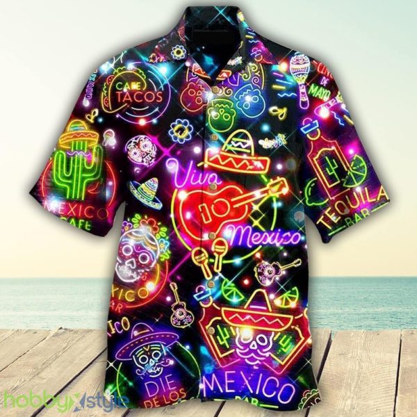 Mexico Neon Color Style With Blink 3D Hawaiian For Men And Women Shirt - Mexico Neon Color Style With Blink 3D Hawaiian For Men And Women Shirt