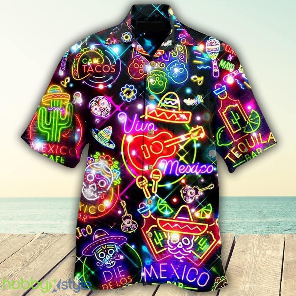 Mexico Neon Color Style With Blink 3D Hawaiian For Men And Women Shirt - Mexico Neon Color Style With Blink 3D Hawaiian For Men And Women Shirt