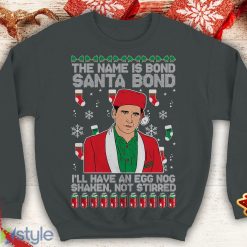 Michael Scott The Name is Bond Santa Bond Ugly this Funny inspired Crewneck office sweatshirt Santa xmas - Michael Scott The Name is Bond Santa Bond Ugly this Christmas Sweater Funny inspired Crewneck office sweatshirt Santa xmas_3