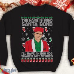Michael Scott The Name is Bond Santa Bond Ugly this Funny inspired Crewneck office sweatshirt Santa xmas - Michael Scott The Name is Bond Santa Bond Ugly this Christmas Sweater Funny inspired Crewneck office sweatshirt Santa xmas_4